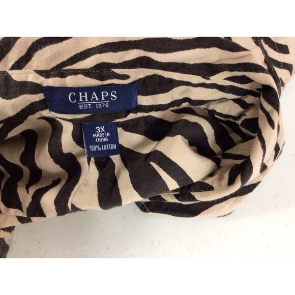 Chaps Animal Print Shirt Womens 3X - Picture 5 of 7